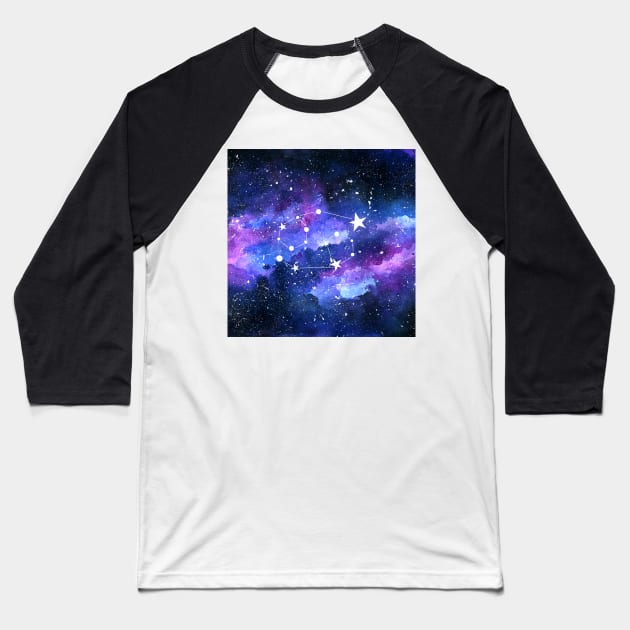 Galaxy Cancer Star Sign Baseball T-Shirt by KathrinLegg